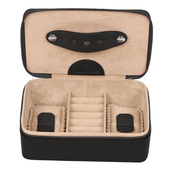 Windrose Beluga Schmuckkasten Leder 14.5 cm