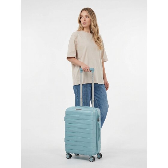 Franky London 4 Rollen Kabinentrolley S 55 cm mit Dehnfalte