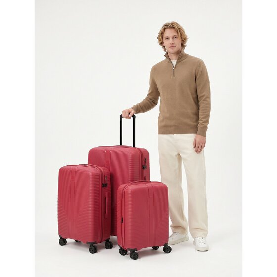 Travelite Air Stripe 4 Rollen Kofferset 3-teilig mit Dehnfalte