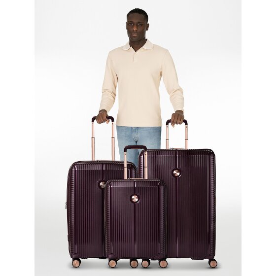 Polestream Paris 4 Rollen Kofferset 3-teilig mit Dehnfalte