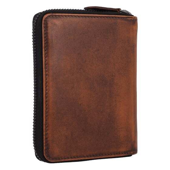 Greenburry Destressed Geldbörse RFID Schutz Leder 13 cm