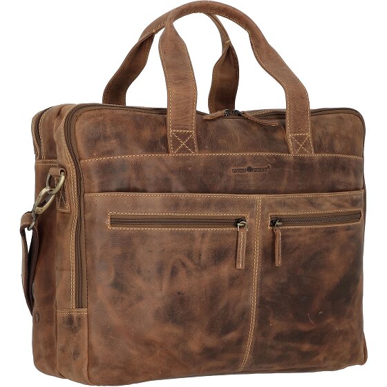 Greenburry Vintage Aktentasche Leder 42 cm Laptopfach