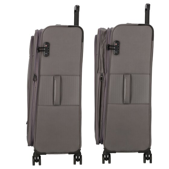 d&n Travel Line 9704 4 Rollen Trolley L 78 cm mit Dehnfalte