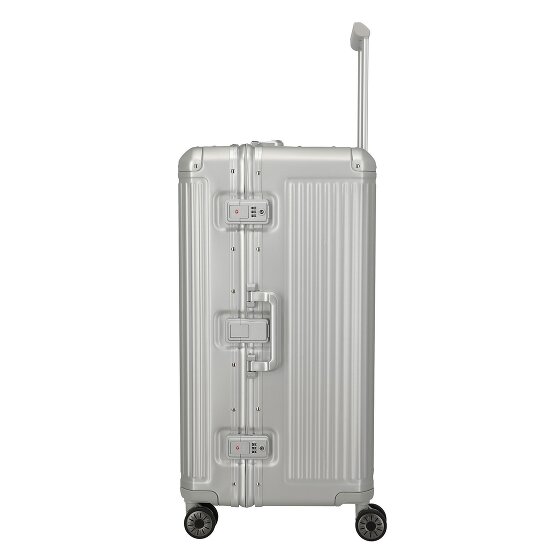 Travelite Next Trunk 4-Rollen Trolley Aluminium 76 cm