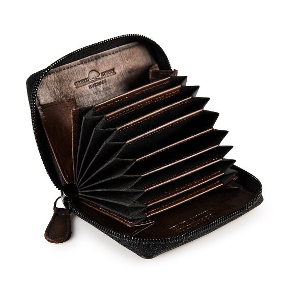 Greenburry Destressed Geldbörse RFID Schutz Leder 10.5 cm