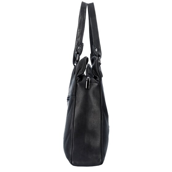 Greenland Nature Black Nappa Schultertasche Leder 38 cm
