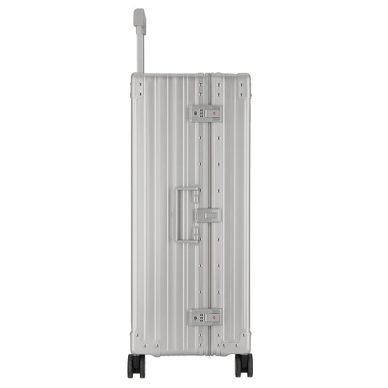 Aleon Traveler Macro 4-Rollen Trolley Aluminium 77 cm mit Kleidersack