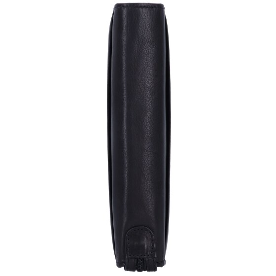 Greenland Nature Black Nappa Ringmappe Leder 19 cm