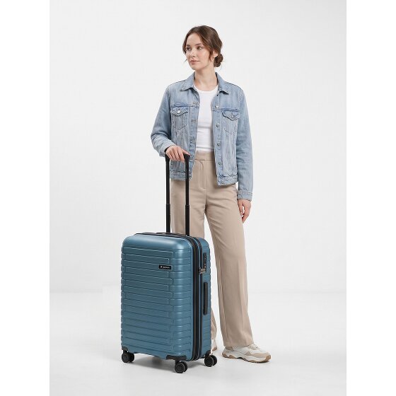 Pactastic Collection 04 THE MEDIUM + 4 Rollen Trolley M 66 cm mit Dehnfalte