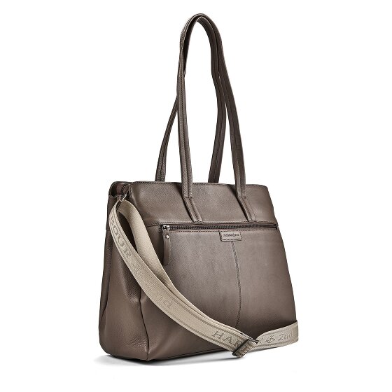 Harbour 2nd Just Pure Schultertasche Leder 38 cm Laptopfach