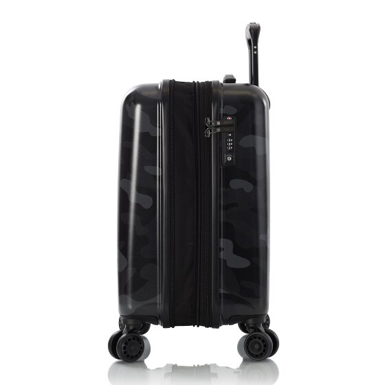 Heys Black Camo 4 Rollen Kabinentrolley S 53 cm mit Dehnfalte