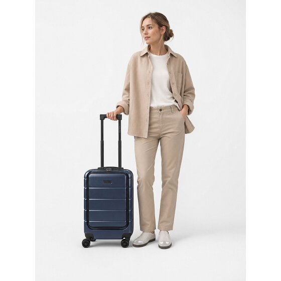 Police Dublin 4 Rollen Kabinentrolley S 54 cm Laptopfach mit Dehnfalte