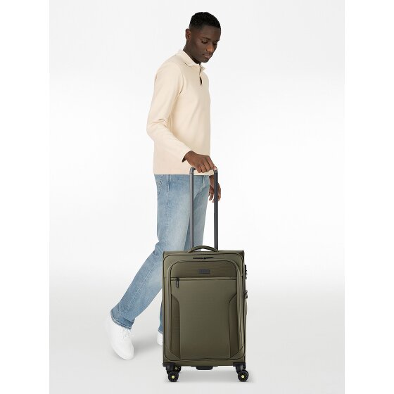 d&n Travel Line 9704 4 Rollen Trolley M 68 cm mit Dehnfalte