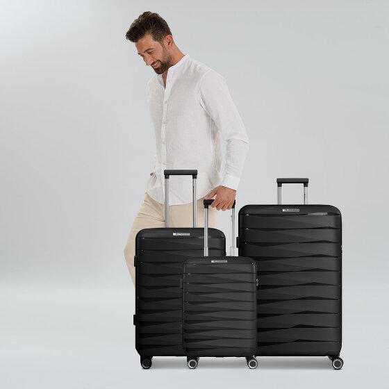 Franky London 4 Rollen Kofferset 3-teilig mit Dehnfalte