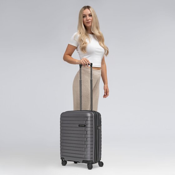 Pactastic Collection 04 THE CABIN + 4 Rollen Kabinentrolley S 55 cm mit Dehnfalte