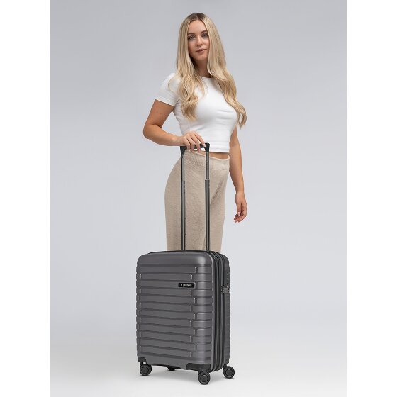 Pactastic Collection 04 THE CABIN + 4 Rollen Kabinentrolley S 55 cm mit Dehnfalte