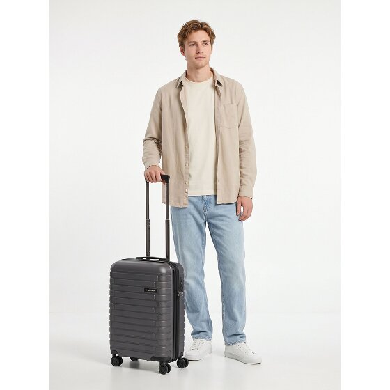 Pactastic Collection 04 THE CABIN + 4 Rollen Kabinentrolley S 55 cm mit Dehnfalte