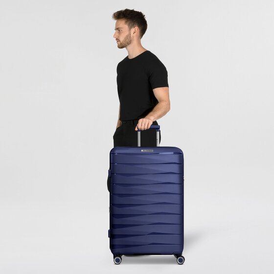 Franky London 4 Rollen Trolley L 74 cm mit Dehnfalte