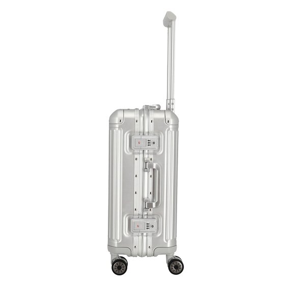 Travelite Next 4-Rollen Kabinentrolley Aluminium 55 cm