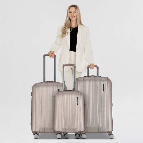 Polestream Moonrock 4 Rollen Kofferset 3-teilig mit Dehnfalte