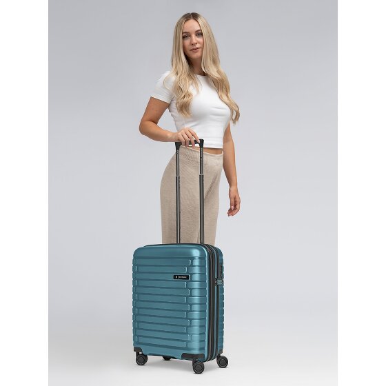 Pactastic Collection 04 THE CABIN + 4 Rollen Kabinentrolley S 55 cm mit Dehnfalte