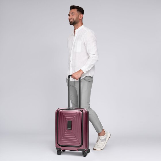 Redolz Essentials 14 4 Rollen Kabinentrolley S 55 cm Laptopfach mit Dehnfalte