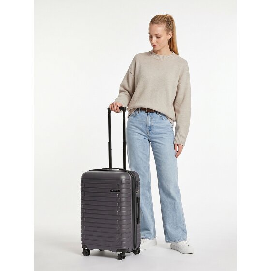 Pactastic Collection 04 THE MEDIUM + 4 Rollen Trolley M 66 cm mit Dehnfalte
