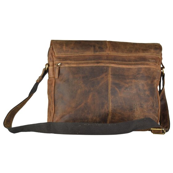 Greenburry Vintage Revolver Bag Umhängetasche Leder 40 cm