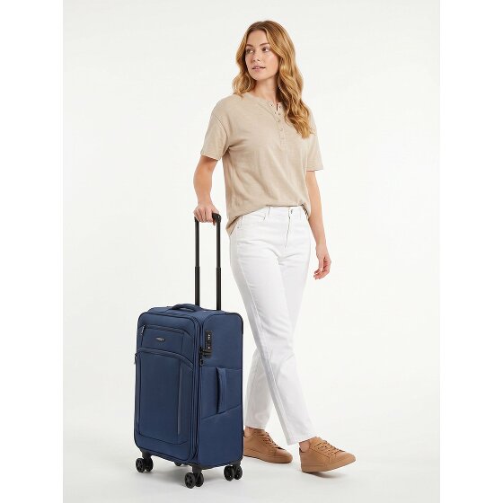 d&n Travel Line 9804 4 Rollen Trolley M 68 cm mit Dehnfalte