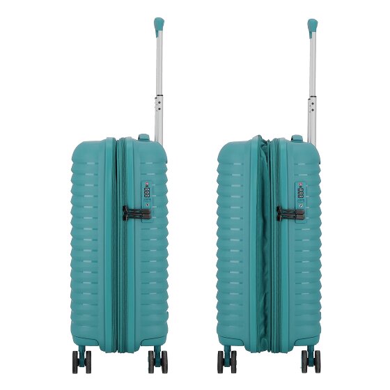 d&n Travel Line 4500 4 Rollen Kabinentrolley S 55 cm mit Dehnfalte
