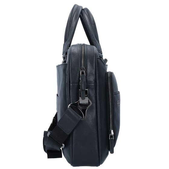 Piquadro Black Square Aktentasche Leder 39 cm Laptopfach