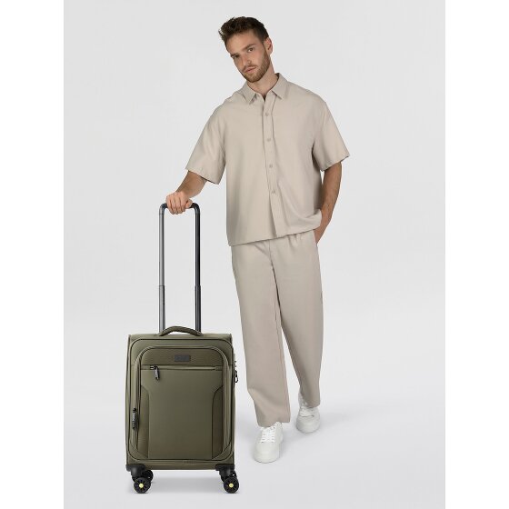 d&n Travel Line 9704 4 Rollen Kabinentrolley S 55 cm mit Dehnfalte