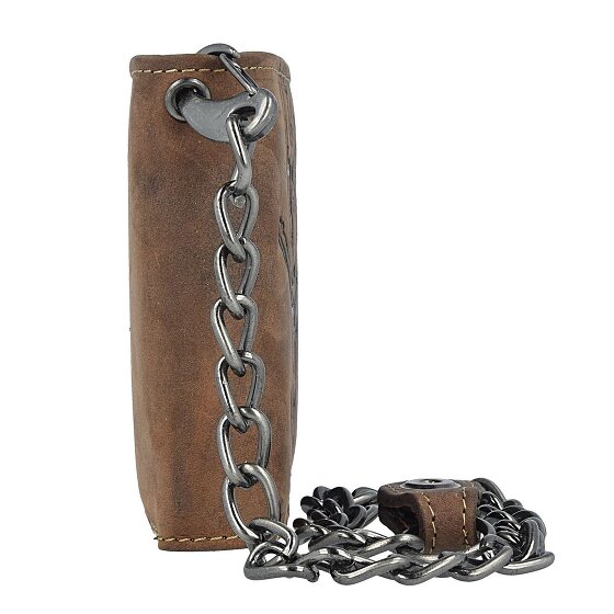 Greenburry Vintage Skull Kettenbörse Leder 12,5 cm