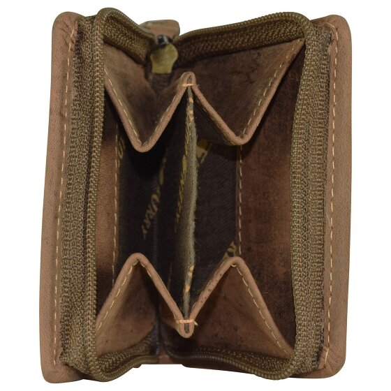 Greenburry Vintage Münzbörse Leder 7 cm