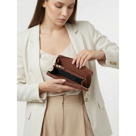 Lazarotti Bologna Leather XL Zip-Around Geldbörse Leder 19 cm
