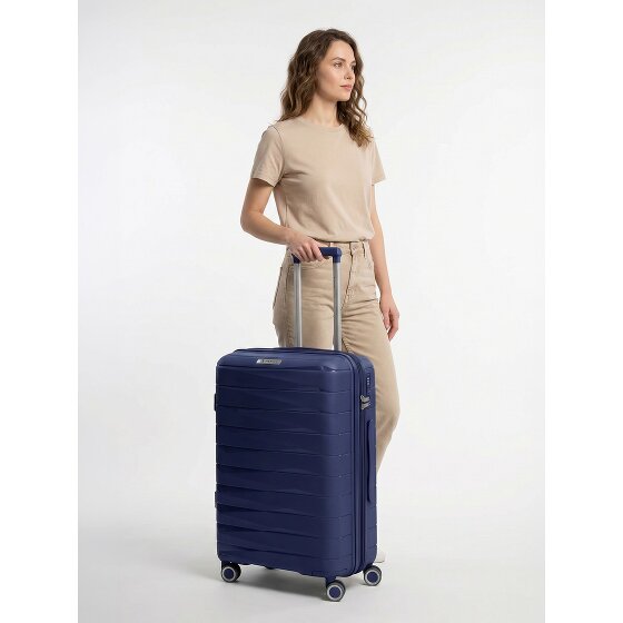 Franky London 4 Rollen Trolley M 65 cm mit Dehnfalte