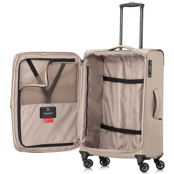 Pack Easy GoOn 4 Rollen Trolley M 67 cm mit Dehnfalte