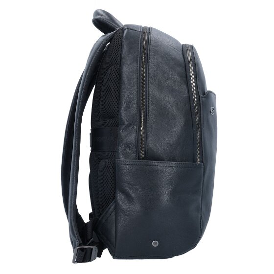 Piquadro Black Square Rucksack Leder 39 cm Laptopfach