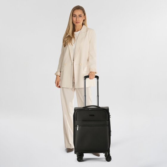 bugatti Valencia Soft 4 Rollen Kabinentrolley S 55 cm mit Dehnfalte