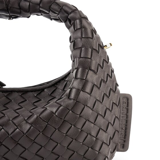 LES VISIONNAIRES Greta Micro weave Handtasche Leder 20 cm