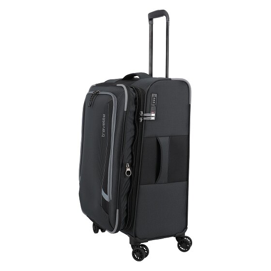 Travelite Corsiica 4 Rollen Trolley M 67 cm mit Dehnfalte