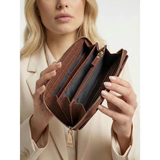 Lazarotti Bologna Leather Zip-Around Geldbörse Handytasche Leder 19 cm