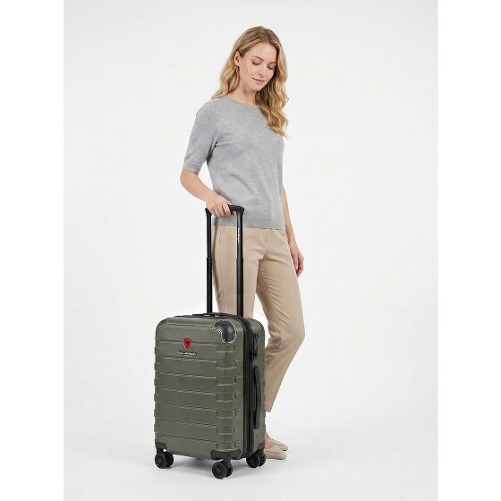 Tonino Lamborghini Milano 4 Rollen Kabinentrolley S 54 cm mit Dehnfalte