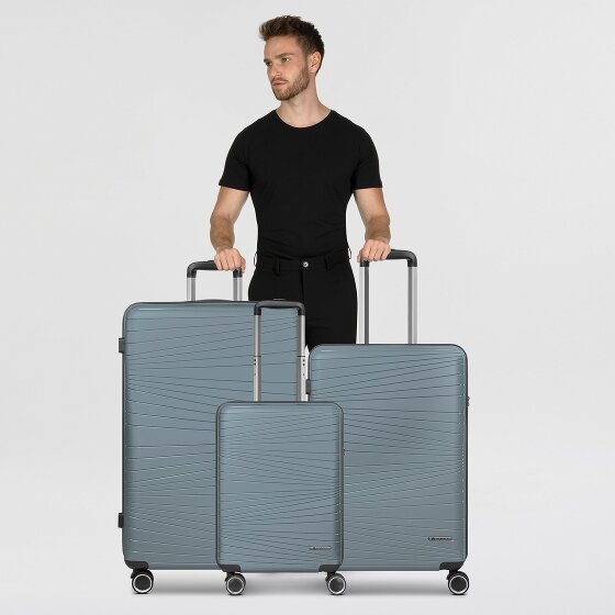 Franky Dallas 3.0 4 Rollen Kofferset 3-teilig mit Dehnfalte