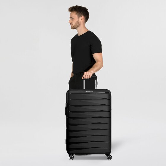 Franky London 4 Rollen Trolley L 74 cm mit Dehnfalte