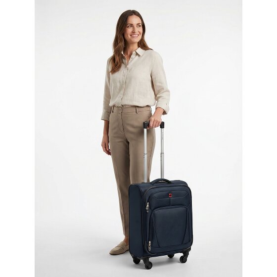 Wenger Beaumont 4 Rollen Kabinentrolley S 54 cm mit Dehnfalte
