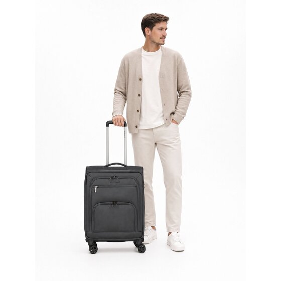 Travelite Cubis 4 Rollen Kabinentrolley S 55 cm mit Dehnfalte