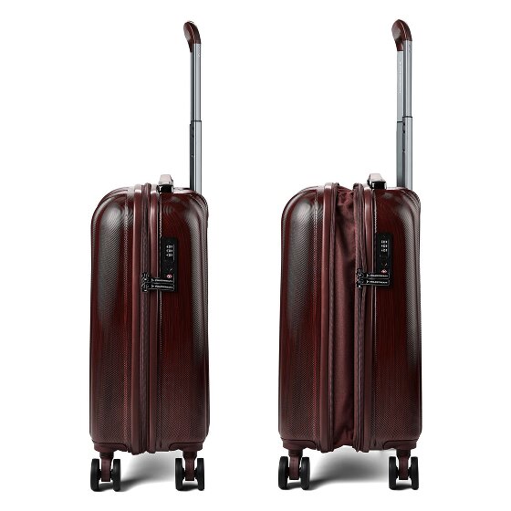 Polestream Moonrock 4 Rollen Kabinentrolley S 55 cm mit Dehnfalte