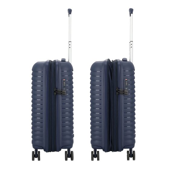d&n Travel Line 4500 4 Rollen Kabinentrolley S 55 cm mit Dehnfalte