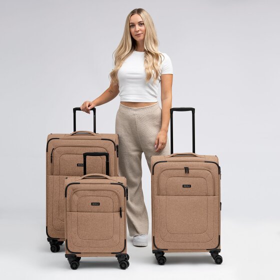 Redolz Essentials 12 THREE SET 4 Rollen Kofferset 3-teilig mit Dehnfalte